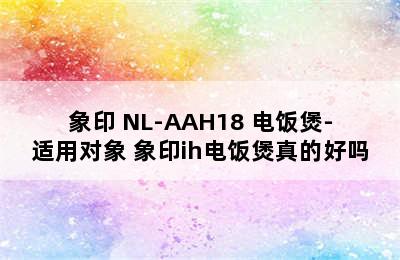 象印 NL-AAH18 电饭煲-适用对象 象印ih电饭煲真的好吗